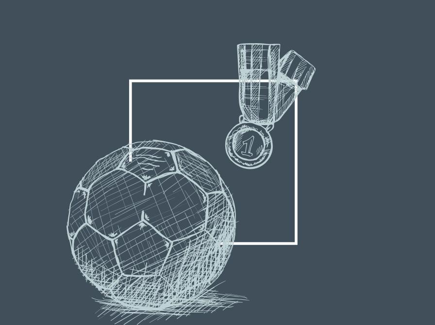 Grafik med håndbold og medalje